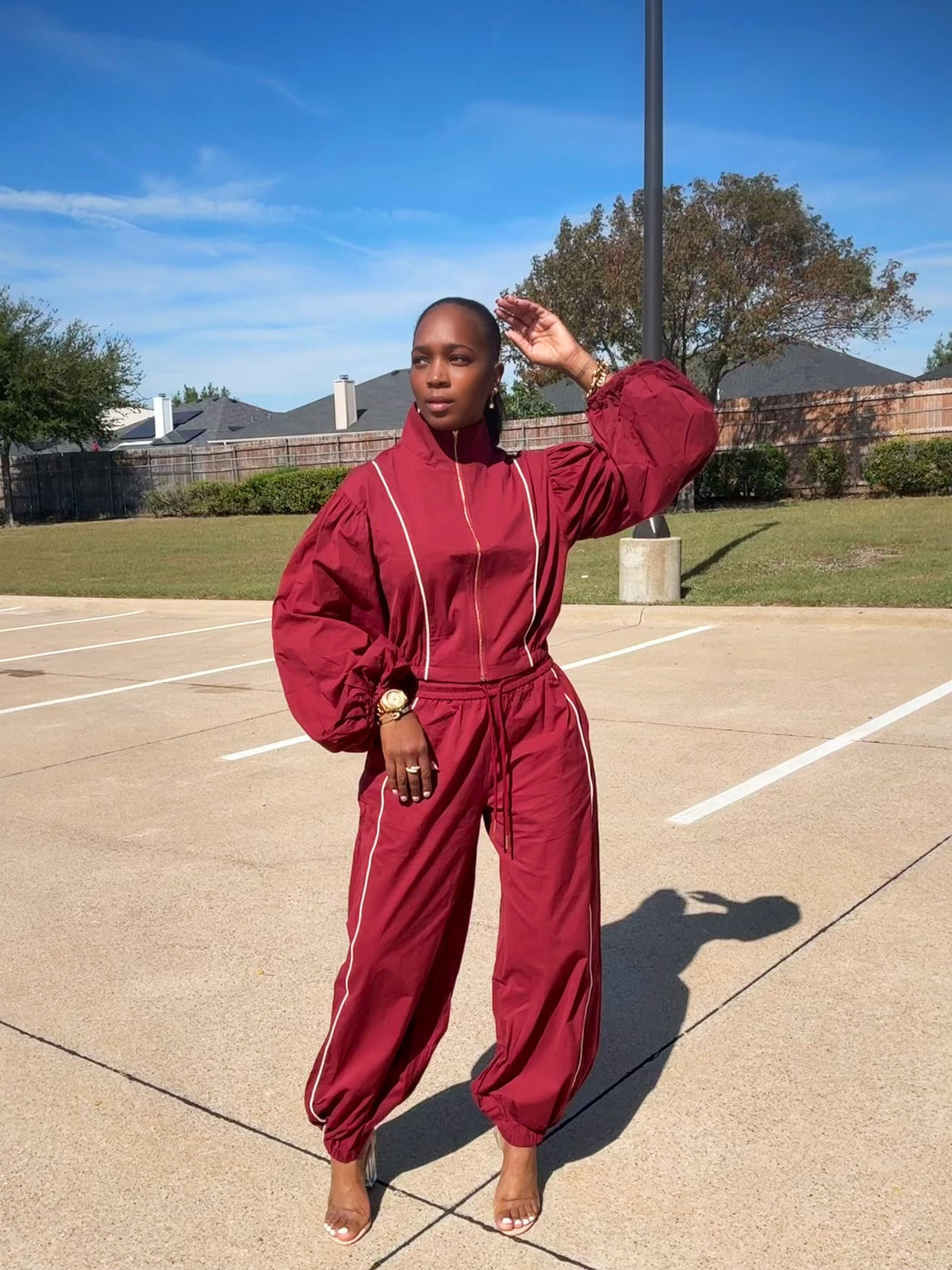 The Bordeaux Piped Tracksuit