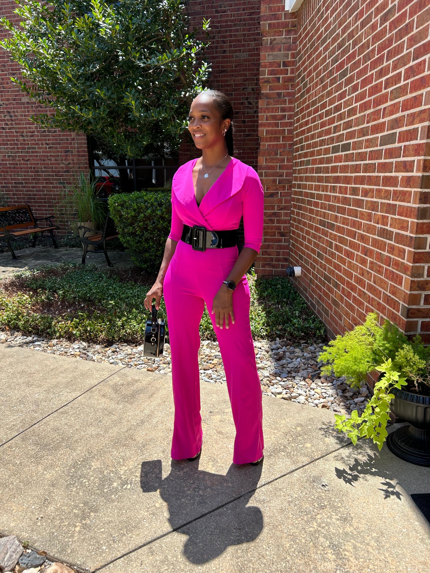 Faith Fuchsia Jumpsuit